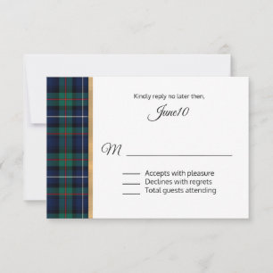 Robertson Plaid Wedding RSVP Card