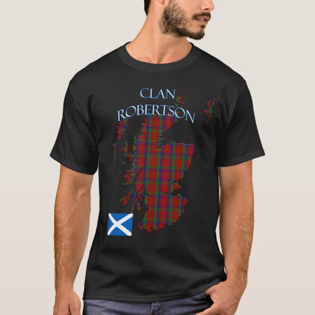 Robertson Scottish Clan Tartan Scotland T-Shirt (Front)