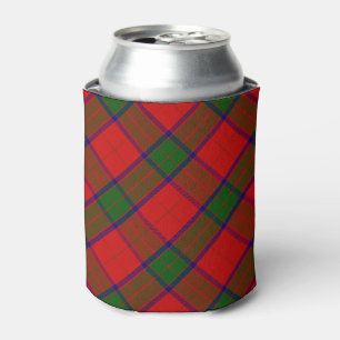 Robertson tartan red green plaid can cooler
