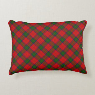 Robertson tartan red green plaid decorative cushion