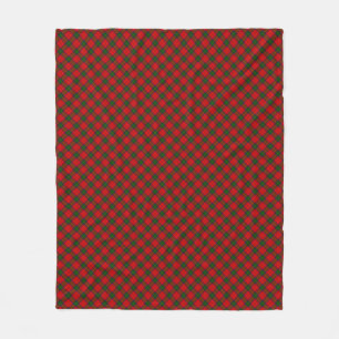 Robertson tartan red green plaid fleece blanket