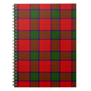 Robertson tartan red green plaid spiral notebook
