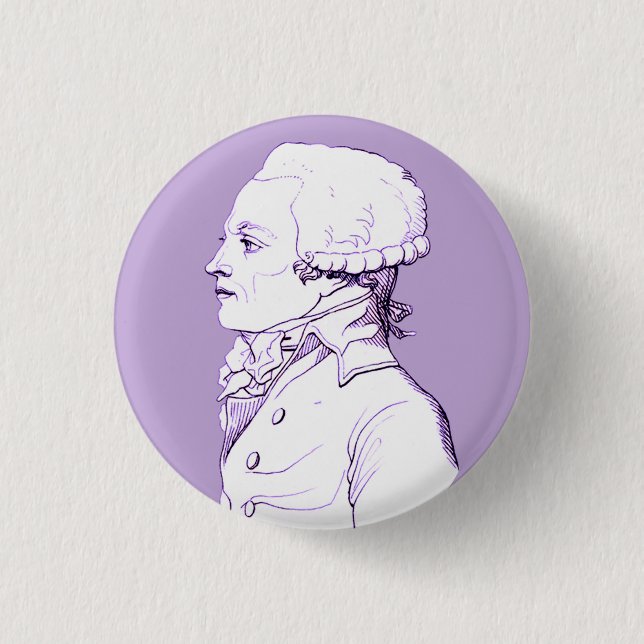 Robespierre profile in Lavender 3 Cm Round Badge (Front)