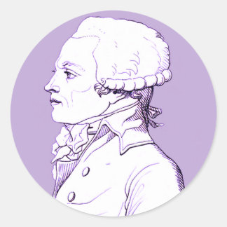 Robespierre profile in Lavender Sticker