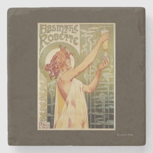 Robette Absinthe Advertisement Poster Stone Coaster