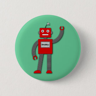 Robi the Retro Robot Button