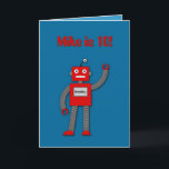 Robi the Retro Robot Kids Birthday Card<br><div class="desc">Robi the Retro Robot - he's friendly and perfect for a boy's birthday card! I like the blue backgrounds, but do experiment with other colours to suit your taste! The boy isn't called Mike or aged 10?! Change the text and font to fit! I created a shadow effect with the...</div>