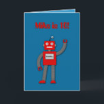 Robi the Retro Robot Kids Birthday Card<br><div class="desc">Robi the Retro Robot - he's friendly and perfect for a boy's birthday card! I like the blue backgrounds, but do experiment with other colours to suit your taste! The boy isn't called Mike or aged 10?! Change the text and font to fit! I created a shadow effect with the...</div>