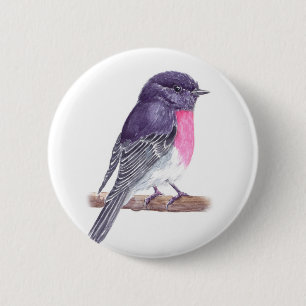 Robin 6 Cm Round Badge