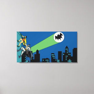 Robin And Batman Climb Canvas Print
