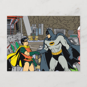 Robin And Batman Handshake Postcard