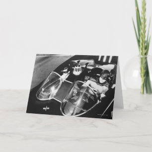 Robin and Batman in Batmobile Card