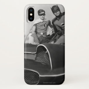 Robin and Batman Standing in Batmobile Case-Mate iPhone Case