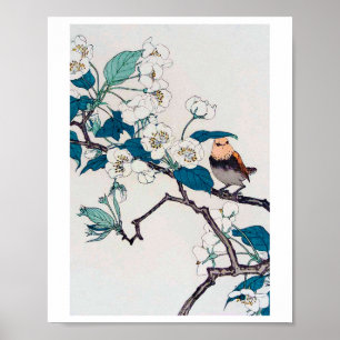 Robin and Cherry Blossoms, Imao Keinen Poster