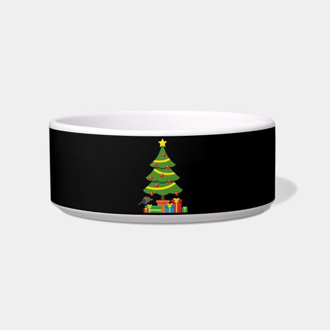 Robin And Colourful Presents Under Christmas Tree Bowl (Front)