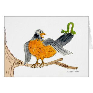 Robin and Green Inch Worm