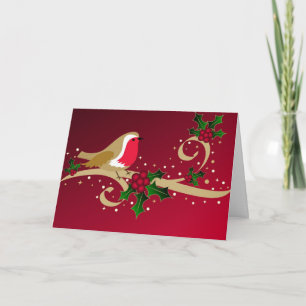 Robin and holly - Card