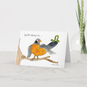 Robin and Inchworm Best Friends Forever Card