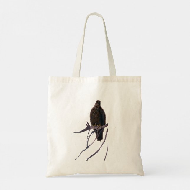 Robin and Juvenile Bald Eagle Tote Bag (Back)