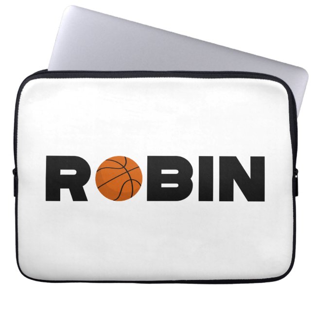 Robin Basketball Laptop Sleeve (Front)