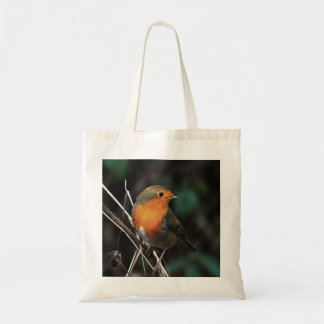 Robin Being Bright On A Dull Day Acrylic Art Tote Bag