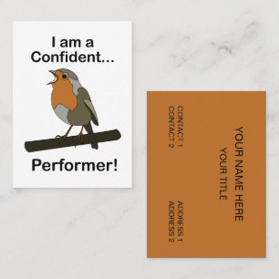 Robin Bird Confident Performer Karaoke Event  Business Card