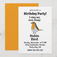 Robin Bird Funny Quote Birthday Party
