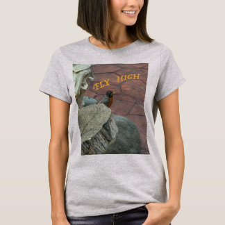 Robin bird garden Fly High personalise birthday? T-Shirt