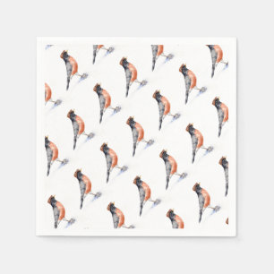 Robin Bird in Hat Napkin