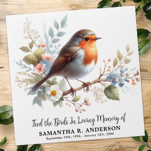 Robin Bird Seed Packets Memorial Funeral Favour Envelope