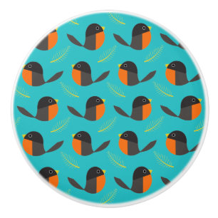 Robin Birds  Ceramic Knob