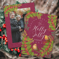 Robin Birds Holly Berry Photo Wine