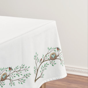 Robin Birds Nest Baby Shower Tablecloth