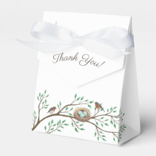 Robin Birds Nest Eggs Spring Baby Shower Favour Box