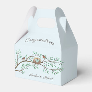 Robin Birds Nest Eggs Spring Baby Shower Favour Box