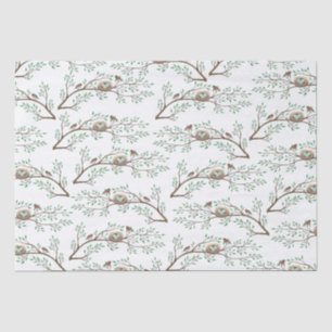Robin Birds Nest Eggs Spring Baby Shower Tissue Paper