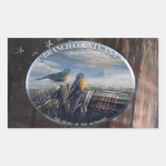 Robin Branch Co MICH Rectangular Sticker