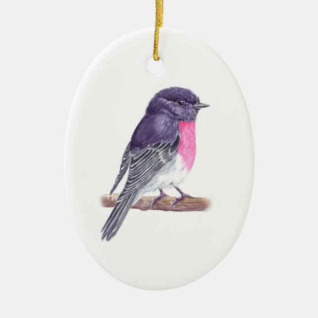 Robin Ceramic Ornament (Front)