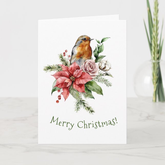 Robin Christmas Greeting Card (Front)