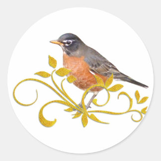 Robin Classic Round Sticker