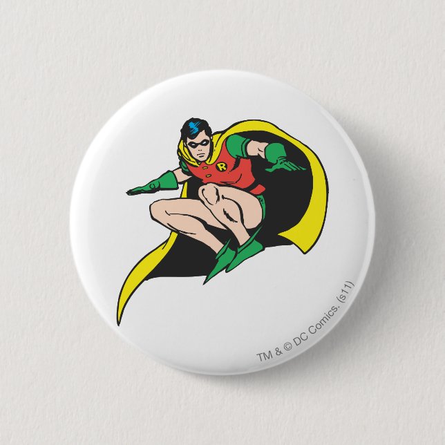Robin Crouches 6 Cm Round Badge (Front)