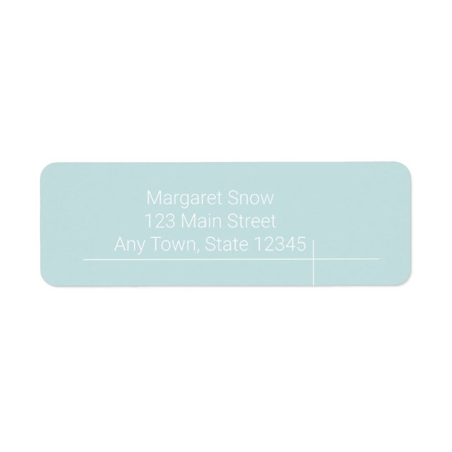 Robin Egg Blue Wedding Return Address Labels (Front)
