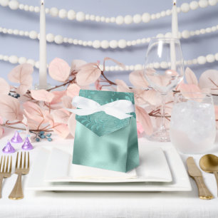 Robin Egg Green Lace Bridal Shower Favour Box