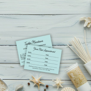 Robin Egg Practical QR Code Multi Appointment Card