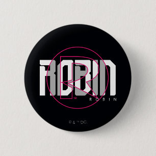 Robin Hi-Tech Name Graphic 6 Cm Round Badge