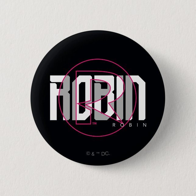 Robin Hi-Tech Name Graphic 6 Cm Round Badge (Front)