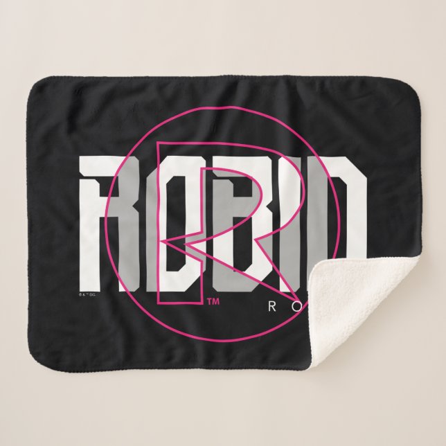 Robin Hi-Tech Name Graphic Sherpa Blanket (Front (Horizontal))