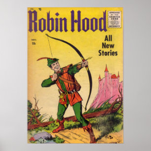 Robin Hood All New Stories Vintage Cover Poster