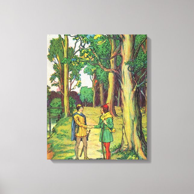 Robin Hood And Little John Canvas Print (Front)