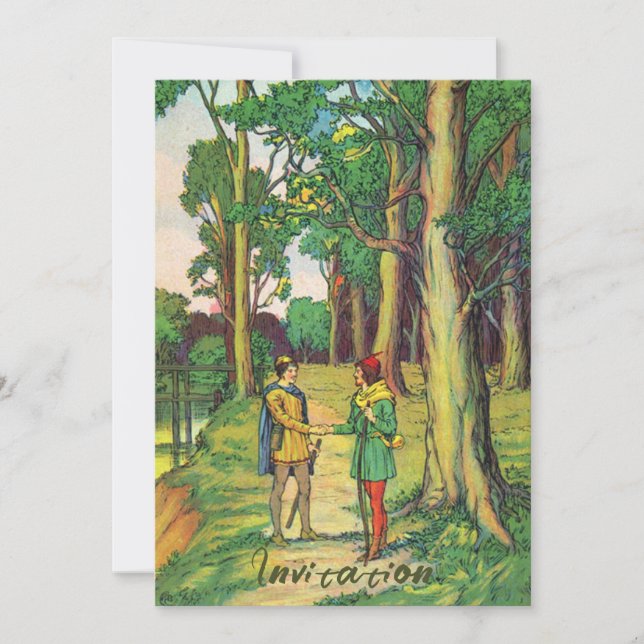 Robin Hood And Little John  Invitation (Front)